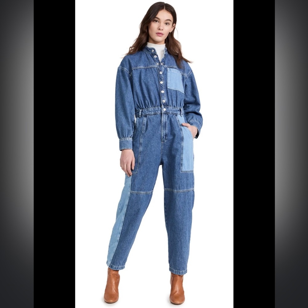 BA&SH Quincy denim jumpsuit